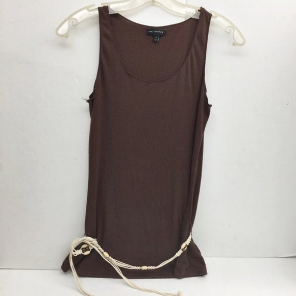 The Limited Womens Tank Top Brown Bead String Belt - Picture 1 of 7